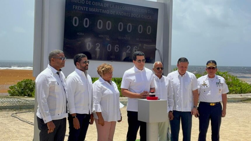David Collado inicia construcción del Malecón de Andrés y Parque de Boca Chica