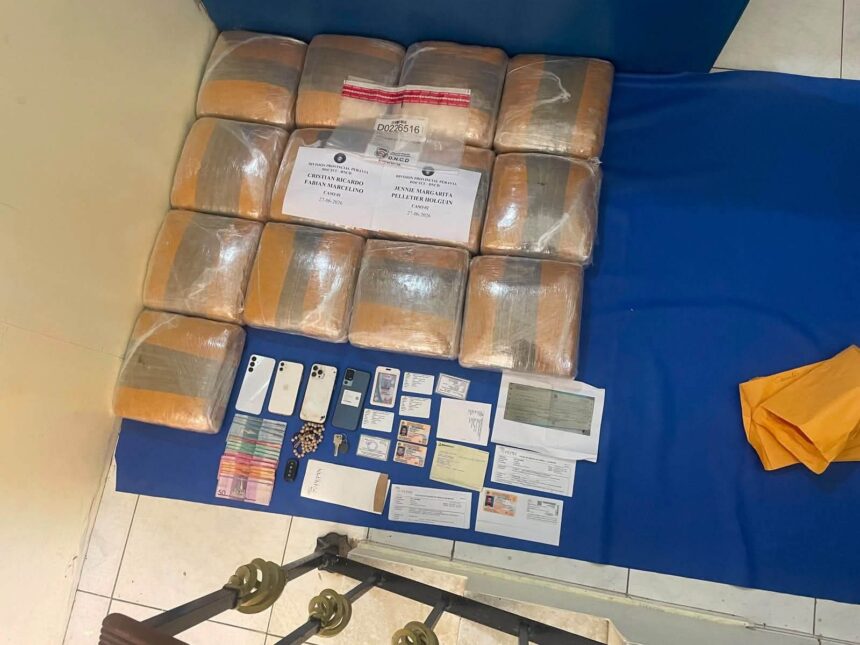 Incautan 129 libras de marihuana y arrestan a dos personas durante operativo en Azua