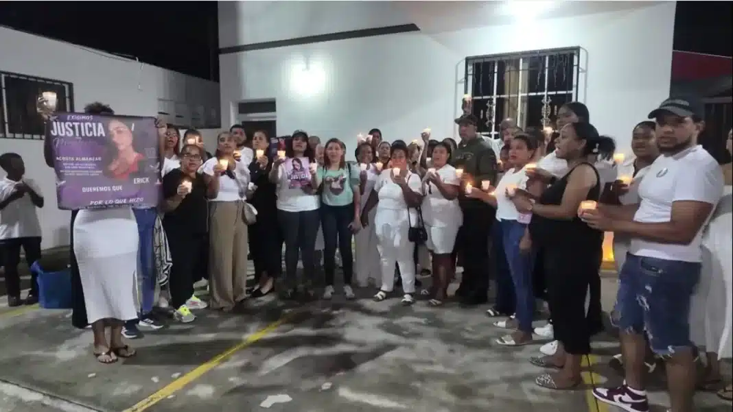 Familiares de Maydarlin Acosta realizan vigilia en Villa Mella y reclaman justicia por su asesinato