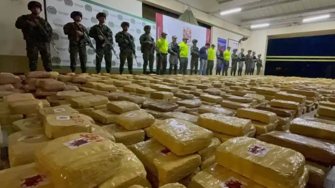 Incautan más de cuatro toneladas de marihuana en operativo militar en el sur de Colombia
